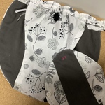 人気❗️綿ローン使用  【モノクロの花と蝶】浅ばき、深ばき、S〜3L ふんどしパンツ  フンパン  フンテイ   下着 ストレスフリー リンパよけショーツ 敏感肌の方　mameパンテイ