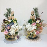 【aoif1216様専用】ご依頼品 ❁﻿ 門松一対飾り (本竹26cm使用)