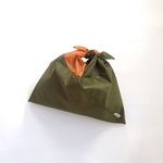 【 撥水ナイロン 3way エコバッグ 】 S size / モスグリーン × イエロー