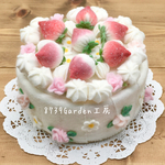🍓お花畑の苺ケーキ(小物入れ)染75