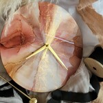 アルコールインクアート  25cm 壁掛け時計