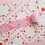 両面リボン幅38mm☆キッズアニマル(ピンク) 2ｍ