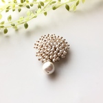 pearl&beads フラワーブーケ風ブローチ