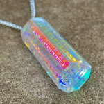 🌈傷有りダイクロガラス八角形ペンダント🌈