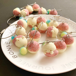 【送料込】鈴カステラおばけと飴のキーリング