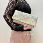 【送料無料】帯リメイク 象眼二重織 クラッチバッグ