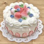 🍓🫐苺とブルーベリーのケーキ(小物入れ)染76