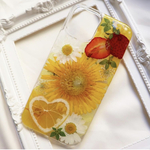 ガーベラ 押し花 押し花iPhoneケース 押し花スマホケース 押し花ケース 押しフルーツ 押しフルーツiPhoneケース 押しフルーツスマホケース 押しフルーツケース