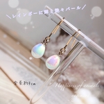 𓏸𓈒❄️ワンコイン❄️冬の王道シンプルパールピアス/イヤリング♡綺麗なレインボーの輝きに癒される𓂃𓈒𓂂✧𓏸𓊮⁡