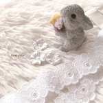 グレーうさぎさんとプチフラワーセット.:＊・゜アロマストーン 