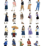 男女のステッカー③