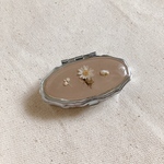 dry flowerピルケースpink beige /ドライフラワー レジン