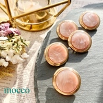 4個＊24㎜ シャンクボタン ゴールドボタン シェルボタン シェル風 ライトピンク