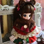 オビツ11お洋服セット☆*°クリスマスGIRL☆くまちゃん(C)ミニスウィーツドール アウトフイット Winter Holiday..くまちゃん