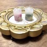 ミニチュアボタニカルキャンドル(ピンク、緑)