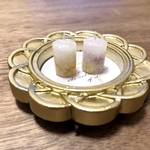 ミニチュアボタニカルキャンドル(紫、黄)訳あり品