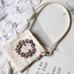 リース刺繍とレースのショルダーbag