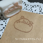 【再販】☆「ブタちゃん」一言メッセージ枠　消しゴムはんこ　
