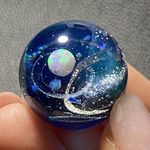 大玉　宇宙玉レジン惑星　コンパウンド仕上げ
