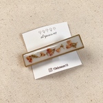 erica & gold hair clip/ドライフラワー レジン