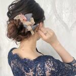 mini｜ベーシック｜咲き編みバレッタ/ヘアクリップ