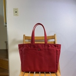 「ボックストート」通勤トート「キャニオンレッド」 帆布トートバッグ 倉敷帆布8号