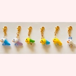 ぶさかわ☆セキセイインコさんのマスクチャーム♡  セキセイインコ