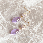 (再販)ラベンダーカラーのお花ピアス(イヤリング)