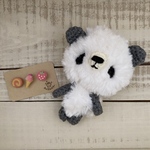 ღプレゼントにღ☻グレーパンダのあみぐるみと可愛いスィーツ粘土のセット みっくす★ベリー&*Little en*コラボ作品 送料無料 とびきり素敵なオリジナルのプレゼントに✿