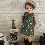 リカちゃん　服　クリスマスワンピース　