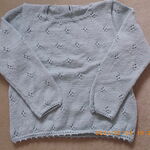 水色のシルクウールのセーター