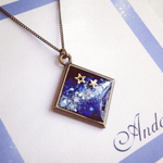 夜空と星のネックレス
