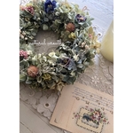 2・ナチュラル紫陽花のくしゅっとリース