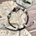 [一点物] 祷りの窻辺-鴇虹-(ブレスレット)色変わりの蜻蛉玉&シトリン マクラメ 天然石 ファンタジー