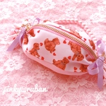 りぼんbonbonぽーち ♡ くま ホワイト