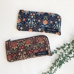 L字ファスナー財布　薄型財布　草花柄　