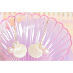 オーロラ人魚のゆらゆらピアス　001*ﾟ ゜ﾟ*☆(イヤリング変更可)