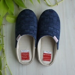 《再販2》M リアルレザーのルームシューズ ＊Navy　blue
