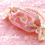 りぼんbonbonぽーち ♡ 花柄 パステルミント