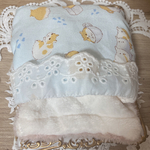 『オーダー』はむちゃん🐹柄×淡いブルーふわふわ布団(ハムスター/小動物用)