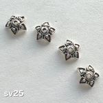 シルバ−925 フラワーキャップ 花座 ペア sv25