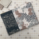 happy camouflage & sometimes lucky フラットポーチ　20 ミナペルホネンの刺繍生地　