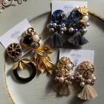 vintage botan order earring .・゜