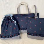 🍒送料無理🍒 受注生産　入学３点セット　さくらんぼ刺繍🍒