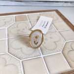 dryflower ring white/ドライフラワー  レジン