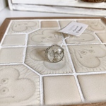 dryflower ring silver circle2/ドライフラワー  レジン