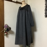 ウール　チャコール　ワンピース💕