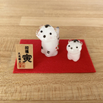 ガラス干支　寅 とら（白）mini 