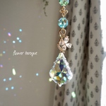 flower baroque.*＊5cmオーロラ サンキャッチャー✴︎バイオレット　イエロー