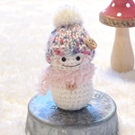 ニット帽かぶった雪だるまちゃん(磁石入り)☃️